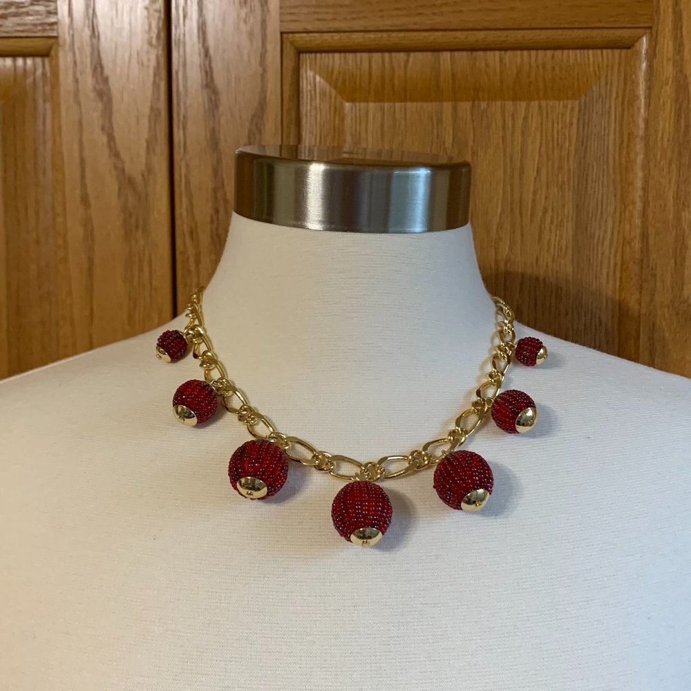 Talbots - Disco Ball Lights Statement Necklace - … - image 2